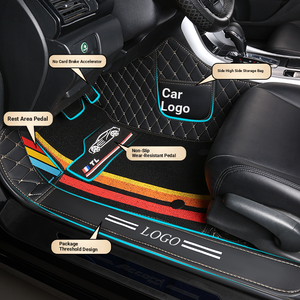 Alfombrillas de Cuero de Colores para Automóvil, Directo de Fábrica |   Juego completo de 20 mm de grosor |   Para <span class=keywords><strong>Audi</strong></span> A3/A4/A5/Q5/Q3 Mercedes Tesla |   Venta al por mayor - Product Image 6