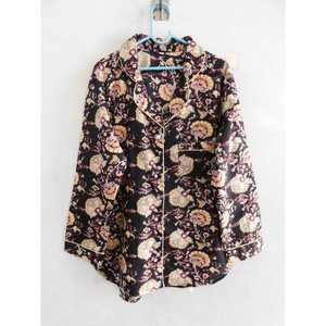 Women Casual Floral Printed 100% Cotton Pajama Set Long Sleeve Woven Shirt and <b>Pants</b> Summer Night Suit Breathable Soft Sleepwear - Product Image 3