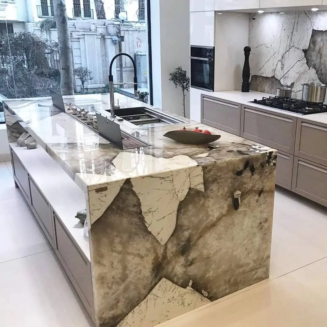 Luxury White Granite Patagonia Quartzite Table For Home And Hotel Decor Luxury Stone Dining Table