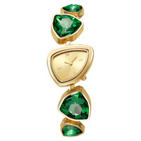 Nouvelle montre à quartz pour femme, de luxe léger, en alliage, avec triangle de diamants irréguliers, haute qualité, vente en gros