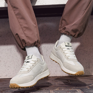 Chaussures de marche pour hommes en daim synthétique orange à lacets, confortables, style sportif pour l'extérieur - Product Image 4