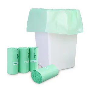 Wholesale <strong>Bin</strong> <strong>Bags</strong> with High Practicability <strong>Biodegradable</strong> Plastic <strong>Bag</strong> Compostable Cornstarch Garbage <strong>Bag</strong> - Product Image 1