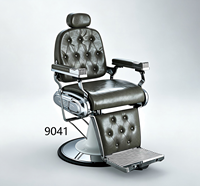 Chaise de salon de coiffure de luxe à hauteur réglable, base ronde, chaise de barbier moderne avec accoudoirs et appui-tête