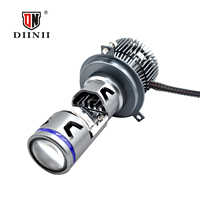 Y70--H4 Nouveau phare de moto à LED super lumineux en aluminium mini H4 110W 11000LM avec lentille de projecteur, étanche IP65