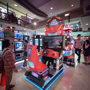 เครื่องจำลองการแข่งรถคุณภาพสูง 42 นิ้ว Sonic Frenzy แบบหยอดเหรียญ ตู้เกมอาร์เคดโลหะ ขับเคลื่อนด้วยเหรียญ รับประกัน 1 ปี ภาษาอังกฤษ สำหรับความบันเทิงและความเพลิดเพลิน - Product Image 3