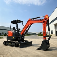 Excavator Kompak Model Terbaru 2026, 2 Ton 3.5 Ton, Track Karet, Dilengkapi Bucket Thumb, Mesin Pertanian