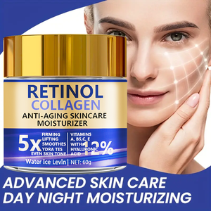 Crème hydratante pour le visage au rétinol et au collagène, marque privée OEM, 60 g, hydratant raffermissant anti-âge avec acide hyaluronique - Product Image 1