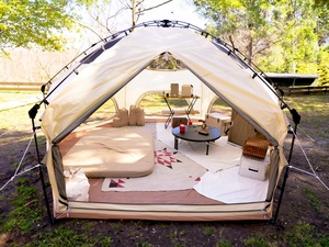 OEM Hot Large Capacity 4-6 people <b>Waterproof</b> fiberglass sunproof easy to setup portable ventilated outdoor camping <b>tents</b> - Product Image 3