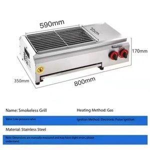 Griglia a Gas per Barbecue Senza Fumo per Uso Domestico e Ristorante, Prezzo Scontato 2024 - Product Image 4