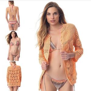 Maillot de bain arc-en-ciel personnalisé, bikini au crochet fait main, ensemble 3 pièces, maillot de bain sexy à bretelles fines, vêtements de plage pour femmes - Product Image 1