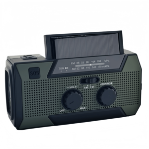 Radio solaire 2000 mAh avec lumière LED puissante pour kit d'urgence automobile et fournitures de sécurité routière - Product Image 1