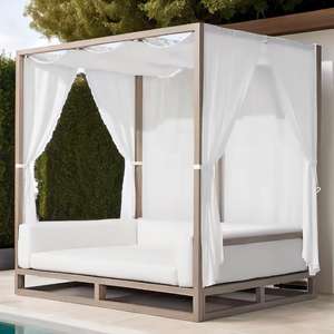 Age وصل حديثًا أثاث فاخر للاستلقاء في الهواء الطلق من خشب الساج ، سرير نهاري للاستلقاء تحت أشعة الشمس - Product Image 1