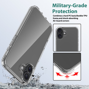 En stock pour 16 Plus, coque de téléphone transparente magnétique antichoc deux-en-un <span class=keywords><strong>Biao</strong></span> 20 épaisse - Product Image 1