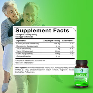 Tabletas de Vitamina D, Calcio, Magnesio y Zinc de Marca Privada OEM, Suplemento para Huesos Saludables, Aumenta la Energía, Tableta de Calcio - Product Image 2