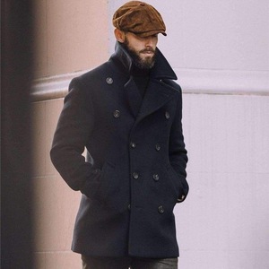 Giacca invernale in stile retrò da <span class=keywords><strong>uomo</strong></span> giacca di lana da <span class=keywords><strong>uomo</strong></span> di alta qualità x taglia cappotto imbottito <span class=keywords><strong>doppiopetto</strong></span> da <span class=keywords><strong>uomo</strong></span> Plus Trench - Product Image 3