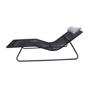 Corde à dos fixe tissage chaise longue chaise longue empilable plage piscines hôtels restaurants parcs villas gymnases en métal - Product Image 2