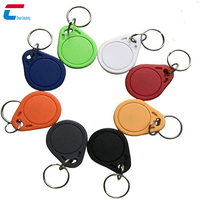 Porte-clés RFID ABS 13,56 MHz avec logo personnalisé, réinscriptible, DESFire EV1 EV2 EV3 2K 4K, contrôle d'accès, porte-clés RFID