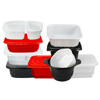 Automatische multi-station thermoformmachine voor het maken van wegwerp plastic voedselcontainers, borden en trays