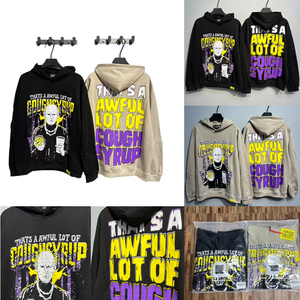 เสื้อฮู้ดดี้ผ้าคอตตอนหนานุ่มคุณภาพสูง พิมพ์ลาย "THAT'S A AWFUL LOT OF COUGH SYRUP" แบบสั่งทำพิเศษ ไซส์ใหญ่สำหรับผู้ชาย - Product Image 1