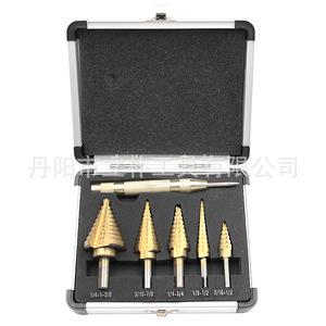 6 Piece Aluminum Alloy Step Drill Bit Set TiAlN Coated For Drilling With Protective Conical Surface - Product Image 2