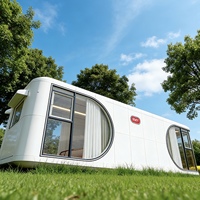 RMY R11 Hôtel-capsule spatiale modulaire préfabriquée en conteneur, à deux étages, alimentée à l'énergie solaire, écologique, design moderne