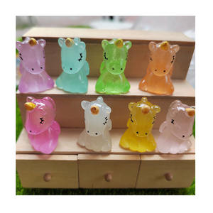 Mini Figurines miniatures de dessin animé, <span class=keywords><strong>licorne</strong></span>, animaux, brille dans le noir, <span class=keywords><strong>licorne</strong></span> pour paysage, fée, jardin, accessoires de décoration, 100 pièces - Product Image 1