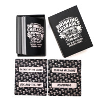 Jeu de cartes à boire personnalisées imprimées, jeu de cartes à jouer recto-verso, ensemble de cartes de fête portable avec boîte rigide
