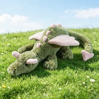 Peluche douce en forme de dragon ailé, jouet en coton PP rembourré, animal en peluche pour cadeau d'anniversaire ou de Noël