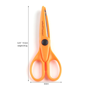 6 Phong Cách Bán Buôn Nhựa Trẻ Em Thiết Kế An Toàn Thủ Công Kéo Trang Trí Cạnh Sóng Cạnh Cắt Zigzag Kéo - Product Image 4