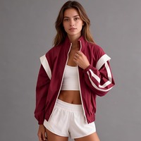 Veste coupe-vent en polyester et nylon léger de haute qualité, sur mesure, avec fermeture éclair, pour femmes