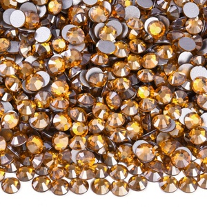 OLeeya Usine Vente en Gros 500 Couleurs Pierres Satin Couleurs Verre Dos Plat 100 Brut Non Hot Fix Strass pour Nail Art Décoration - Product Image 4