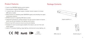 Amplificatore e <span class=keywords><strong>Distributore</strong></span> di Segnale DMX/RDM LTECH, Amplificatore di Segnale per Illuminazione da Palco a 8 Vie - Product Image 3
