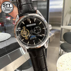 אוטומטי מלא גברים בסגנון עסקי שעון מכני tourbillon חגורת פיצוץ עיצוב עמיד במים נירוסטה דיגיטלי - Product Image 4