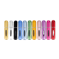 Flacon pulvérisateur rond en métal torsadé 5ml 8ml 10ml atomiseur de bouteille de parfum rechargeable portable en aluminium
