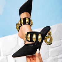 Sandales à talons aiguilles pour femmes, chaussures décontractées tendance, sandales rehaussantes pour femmes, sandales de créateur