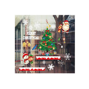 <span class=keywords><strong>Autocollant</strong></span> de verre <span class=keywords><strong>vitrine</strong></span> de noël, étiquette statique, décoration de maison, <span class=keywords><strong>vitrine</strong></span> de porte, boutique - Product Image 4