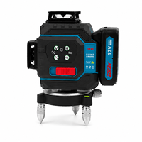 Niveau laser 4D ONEVAN à 16 lignes, auto-nivelant, 360° horizontal et vertical, niveau laser vert super puissant avec 2 batteries