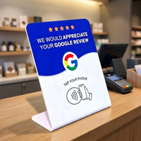 Carte de revue d'avis NFC RFID personnalisée avec code QR – Support intelligent pour avis clients et évaluations d'entreprise