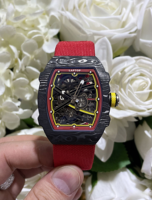 Montre automatique mécanique de luxe pour homme, ultra-fine, en fibre de carbone, avec cristal saphir, tourbillon, cadran ajouré, sportive, étanche
