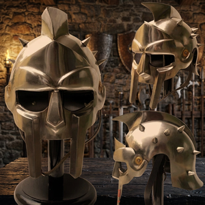 CH Medieval <b>Gladiator</b> Helmet Stainless Steel Handmade Vintage Style Home Decor Artifacts Alphabet Pattern for Christmas New Year - Product Image 2
