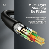 Câble DVI Jasoz 24+1 Dual Link DVI-D Mâle-Mâle 2K 2560x1600 Sans Scintillement Anti-Interférences pour Ordinateur de Bureau Moniteur Projecteur HDTV