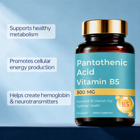 Capsules d'acide pantothénique 500 mg sous marque privée – Supplément de vitamine B5 – Formule personnalisée – Fabricant sous contrat – Suppléments de vitamine B5