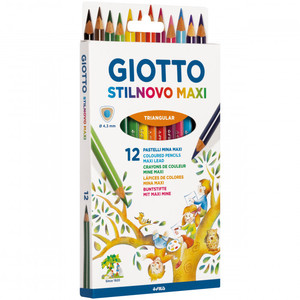 GIOTTO - STILNOVO MAXI ÉTUI DE 12 CRAYONS DE COULEUR - Product Image 1