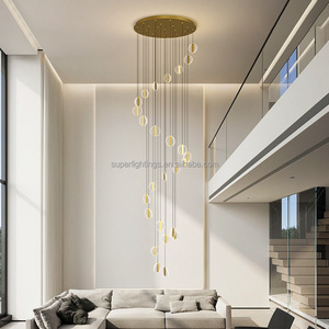 Lámpara de araña Led para escaleras, iluminación Interior creativa moderna de estilo nórdico para ático, Villa - Product Image 2
