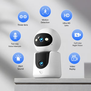 كاميرا مراقبة داخلية IP بدقة 6 ميجابكسل وعدسة مزدوجة مع رؤية ليلية ملونة وواي فاي، تقدم خدمات HiEasy لبطاقة الذاكرة والتخزين السحابي - Product Image 2