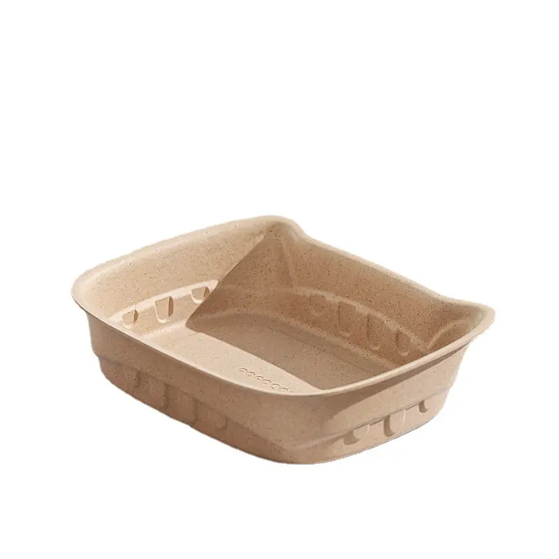 Biodegradable Recycled Paper Pulp Cat Litter Box Disposable Pulp Mold Box Cat Litter Tray