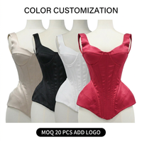Haut corset en satin pour femme, personnalisé en usine OEM, avec bretelles larges, décolleté cœur et armatures, idéal pour les soirées et bals de promo