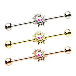 Xinfocus Körpers chmuck Sun Industrial Piercing 14G Chirurgischer Stahl Ohr Piercing Körpers chmuck