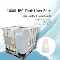 Réservoir d'eau portable pliable 1000l ibc cubique sac de doublure de stockage de liquide en plastique de qualité alimentaire pe prix de gros usine