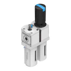Unité combinée filtre-régulateur-lubrificateur à trois éléments pour service pneumatique, à grand débit et performance stable, avec manomètre intégré - Product Image 1